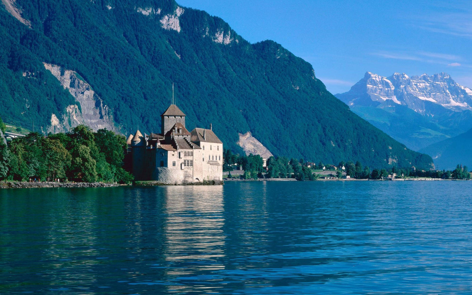 Suíçacastelo De Chillon. Papel de Parede