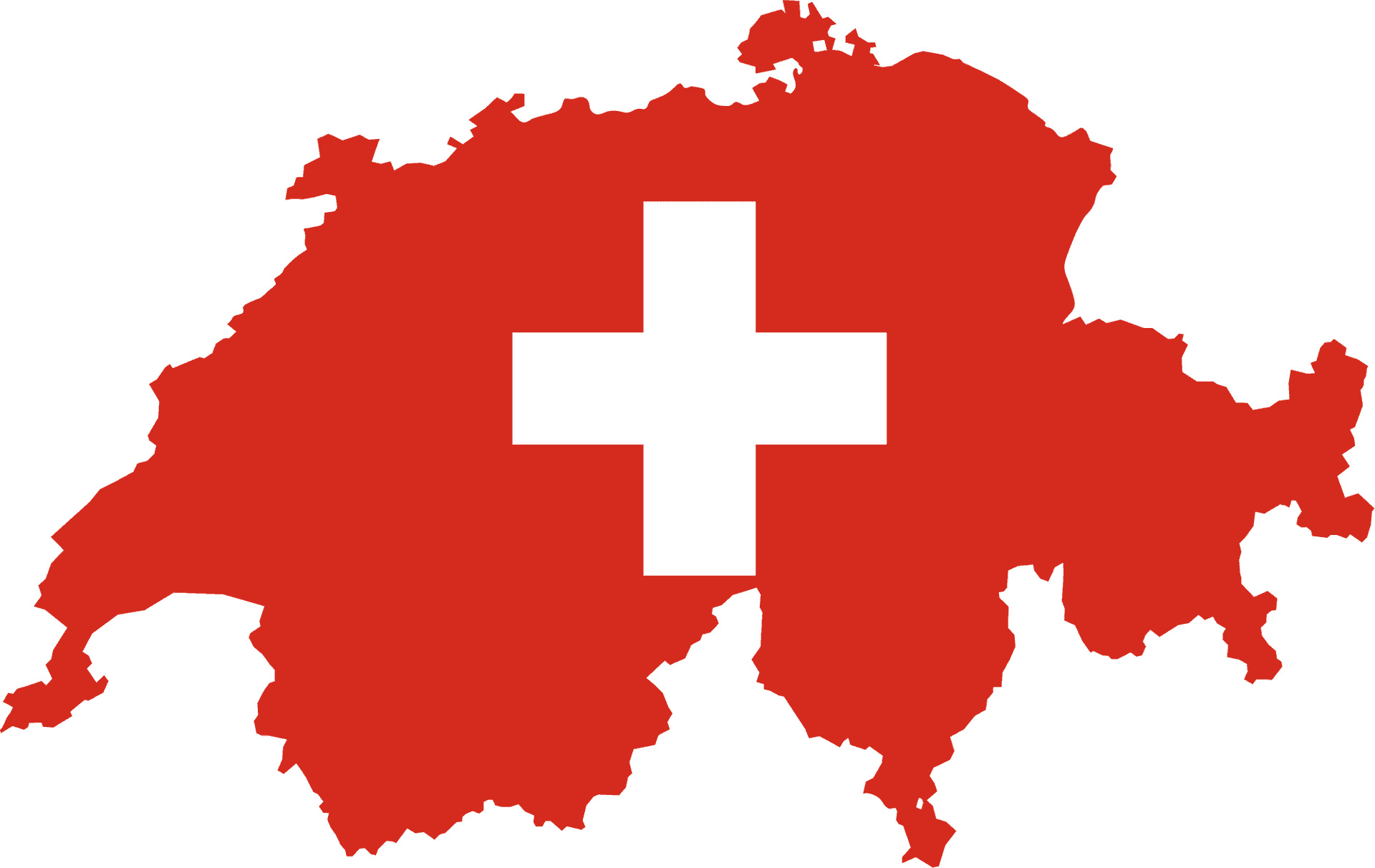 Switzerland Map Flag PNG
