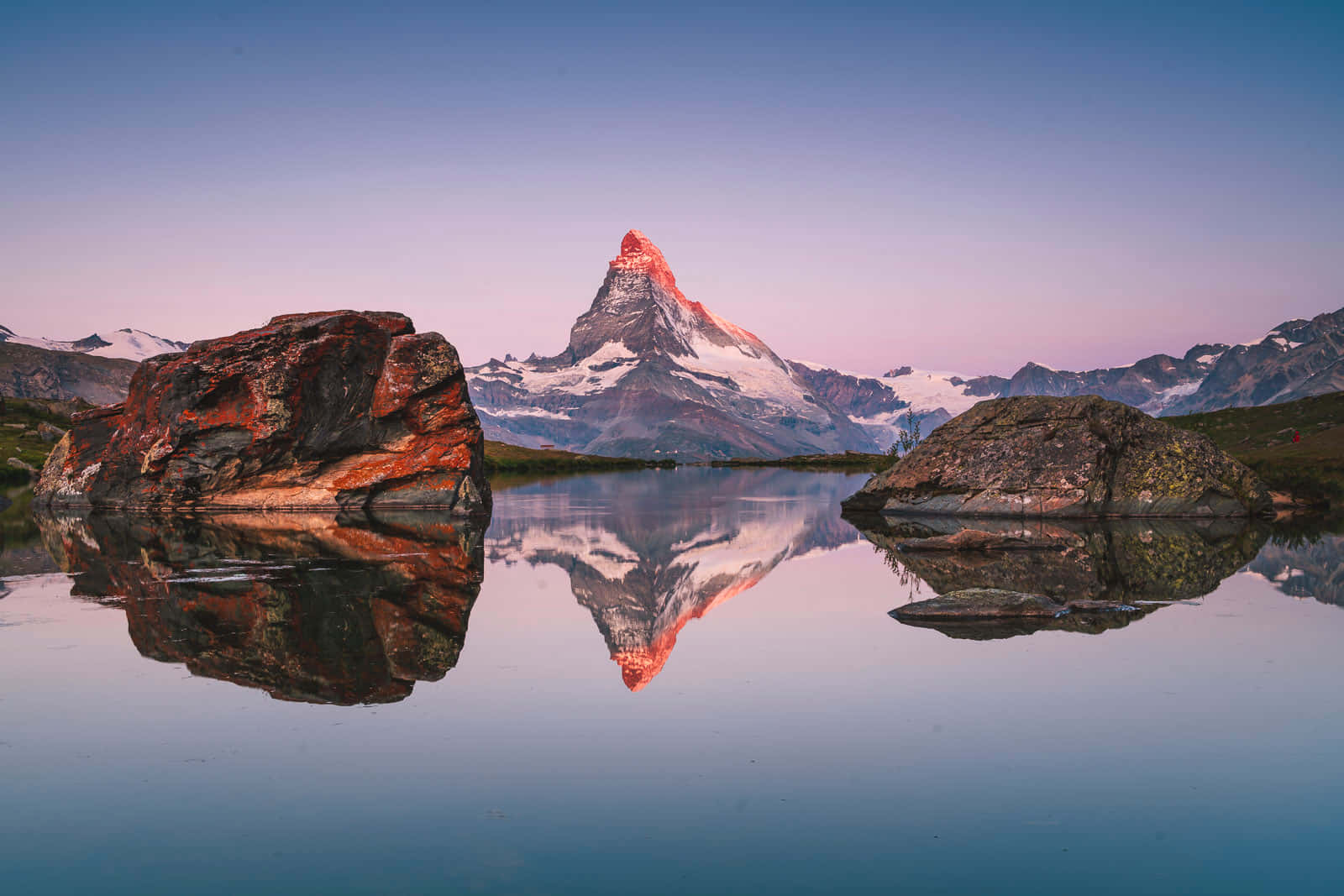The Matterhorn Reflected In A Lake