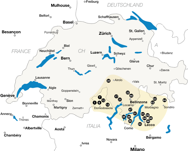 Switzerlandand Surrounding Areas Map PNG