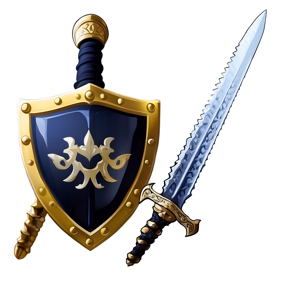 Sword And Shield Silhouette Png Tjw24 PNG