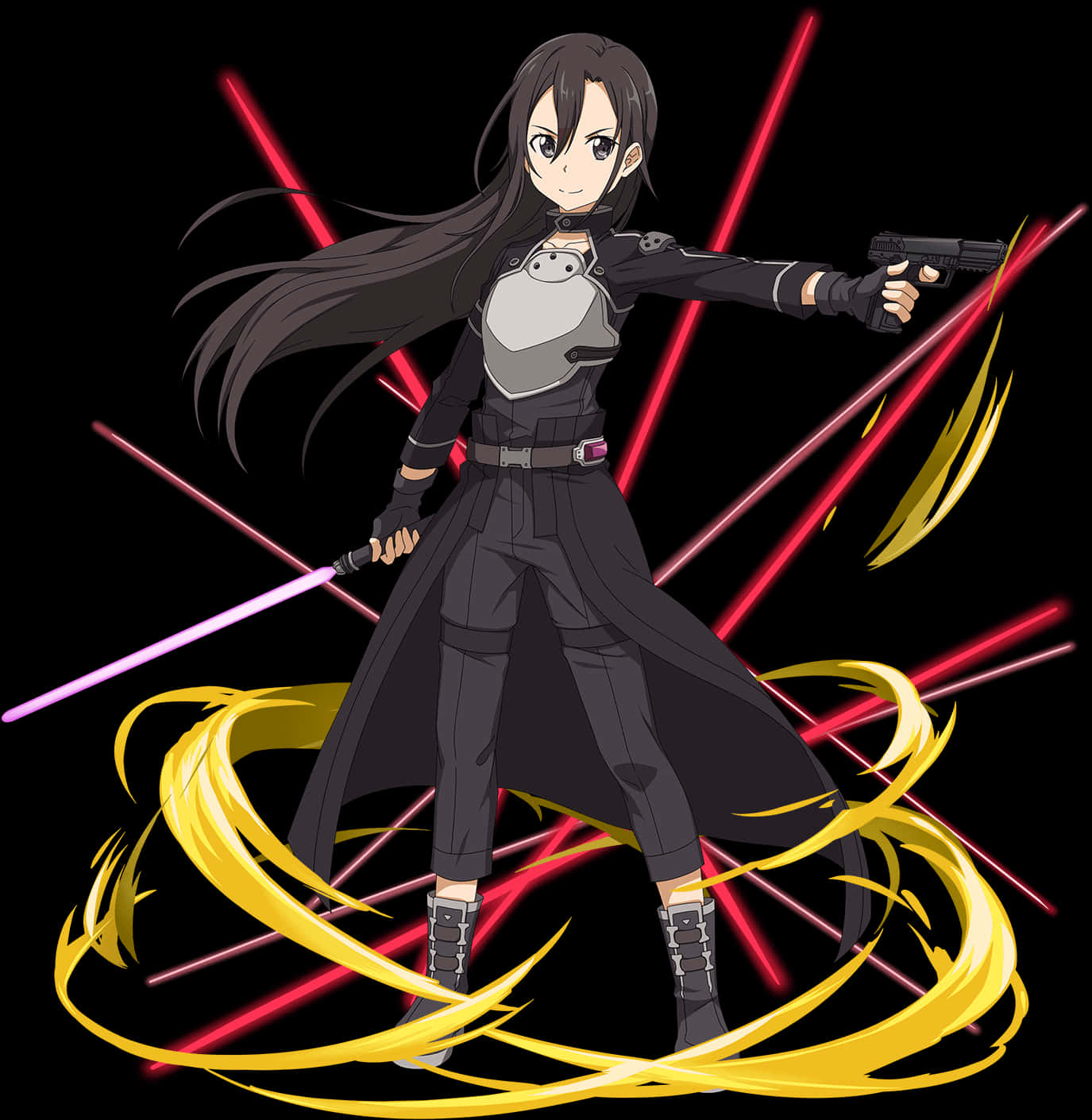 Sword Art Online Anime Character Action Pose PNG