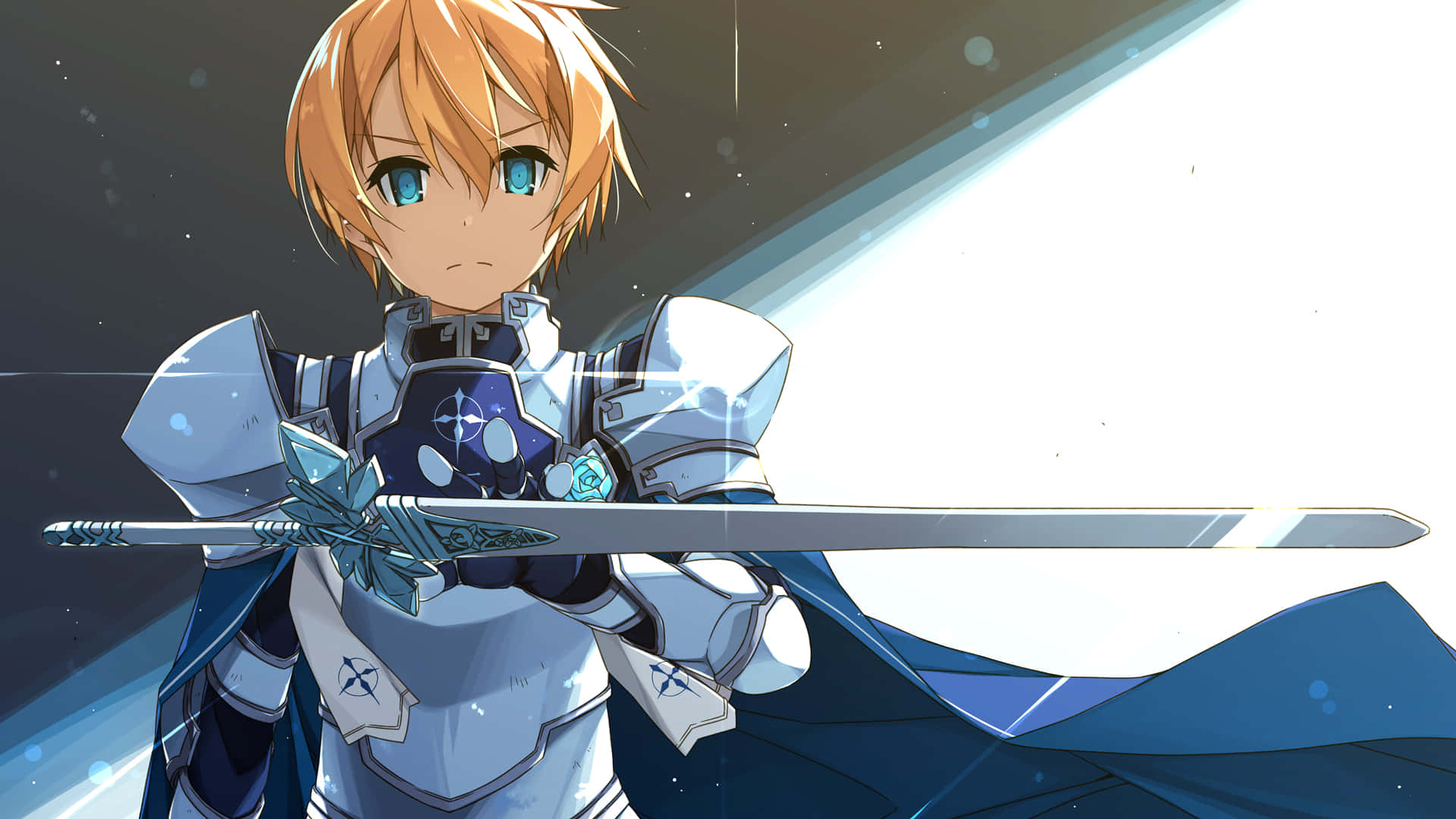 Download Eugeo from Sword Art Online anime series wielding his Blue Rose  Sword Wallpaper