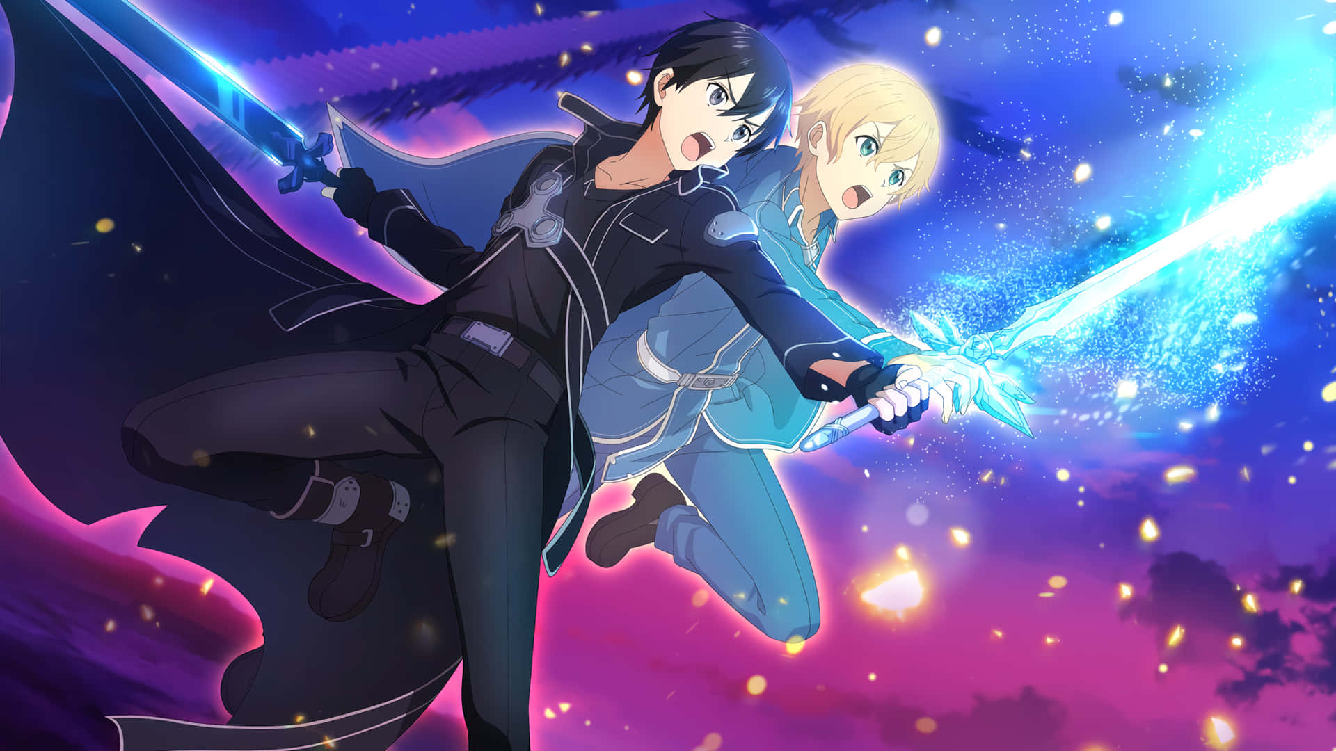 Download Eugeo from Sword Art Online anime series wielding his Blue Rose  Sword Wallpaper