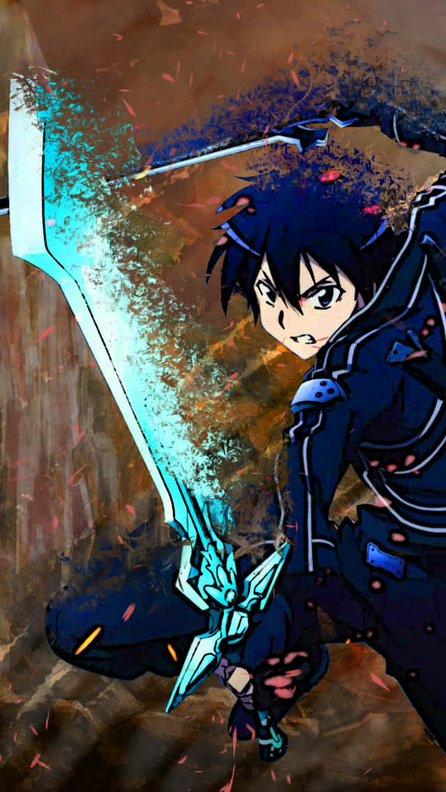 Customized iPhone featuring the Sword Art Online characters Wallpaper