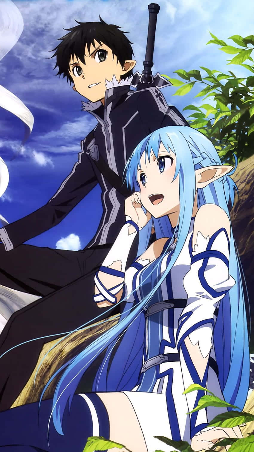 Discover the world of Sword Art Online with this empowering iPhone wallpaper! Wallpaper