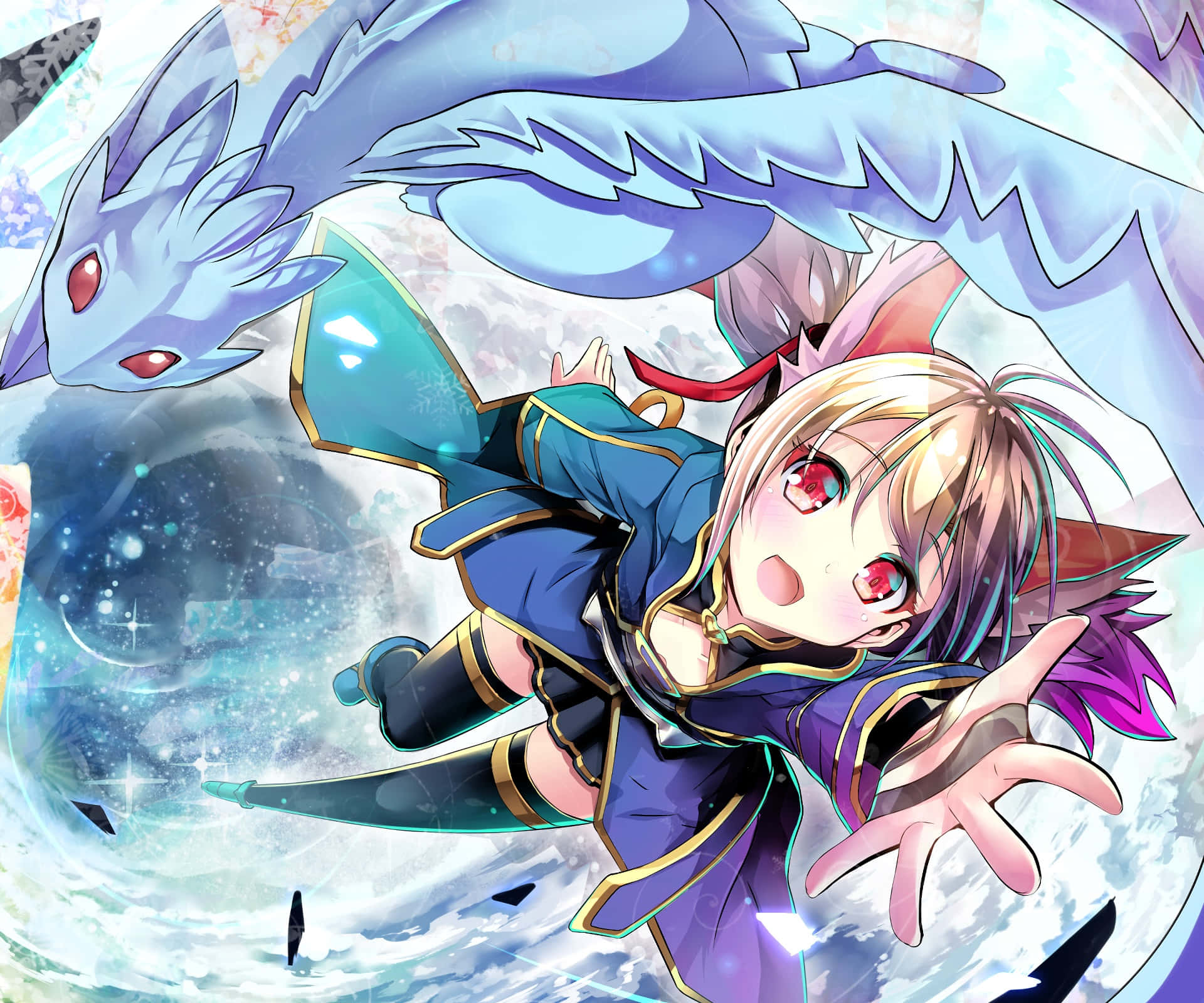 Sword Art Online: Silica in a Stunning Action Pose in a Magical Forest Wallpaper