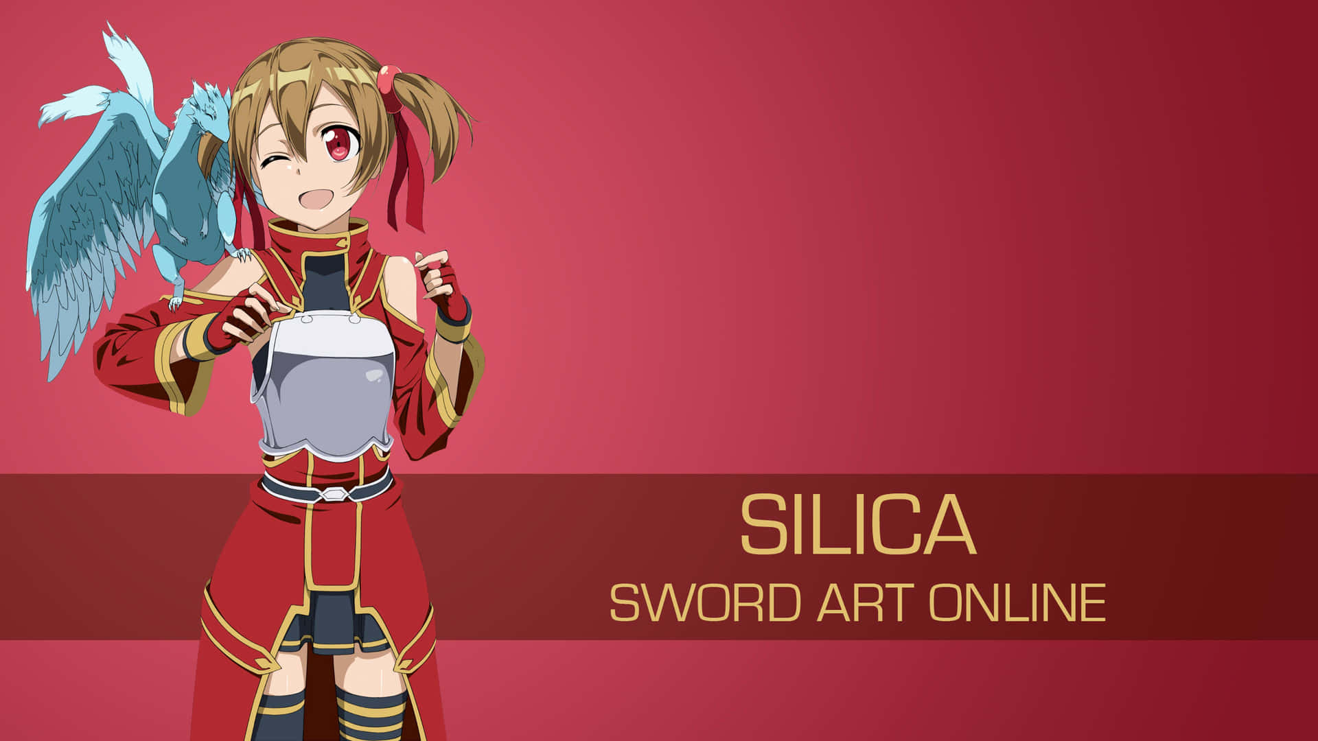 Silica and Pina from Sword Art Online in a Beautiful Forest Wallpaper