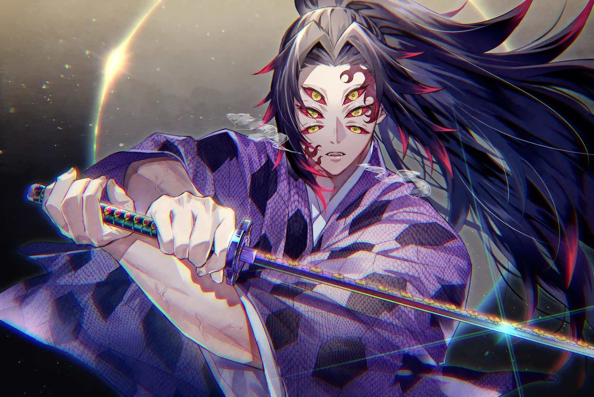 Sword Wielding Anime Character Wallpaper