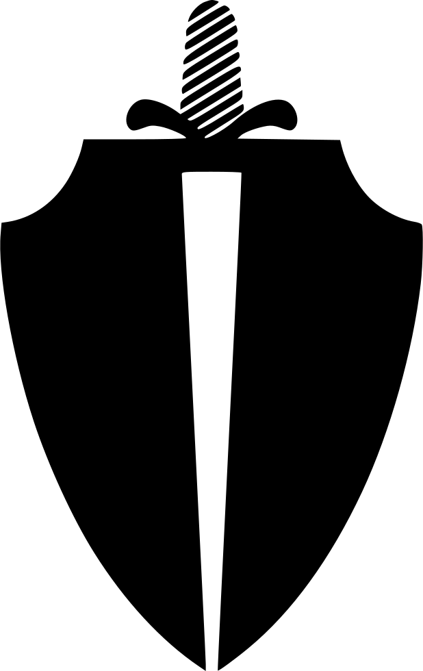 Swordand Shield Silhouette PNG