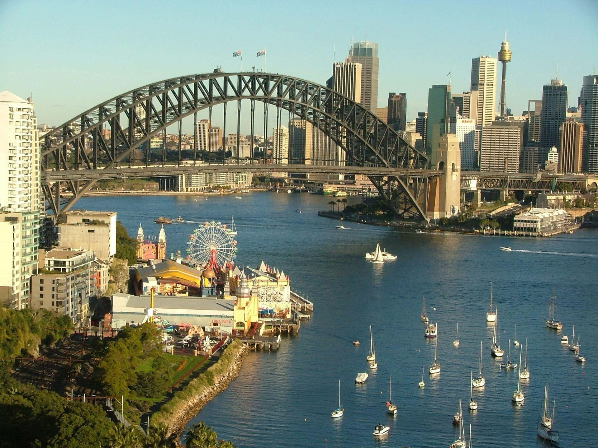 Sydney Harbour Bridge Aerial View.jpg Wallpaper