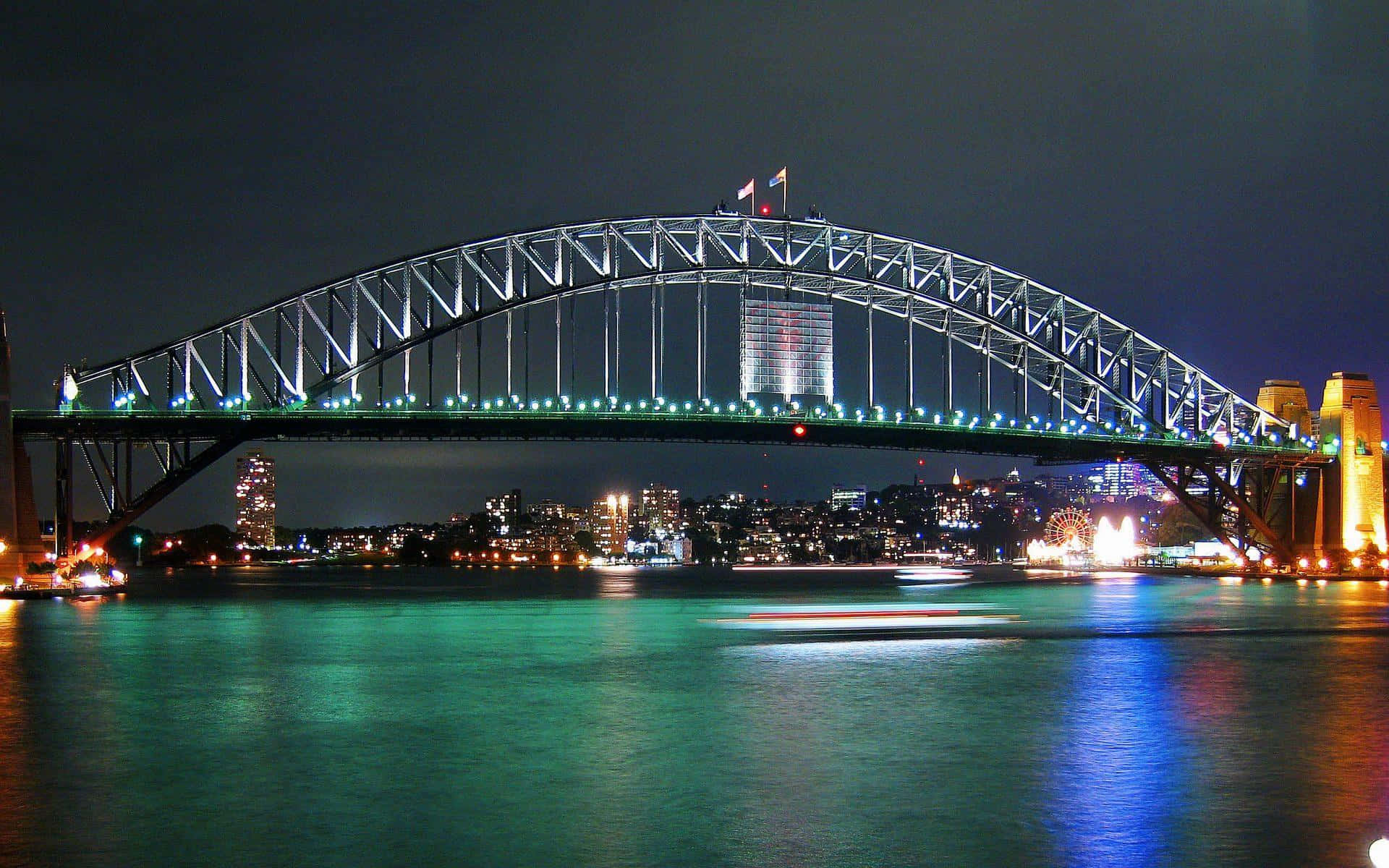 Sydney Harbour Bridge Night Lights Wallpaper