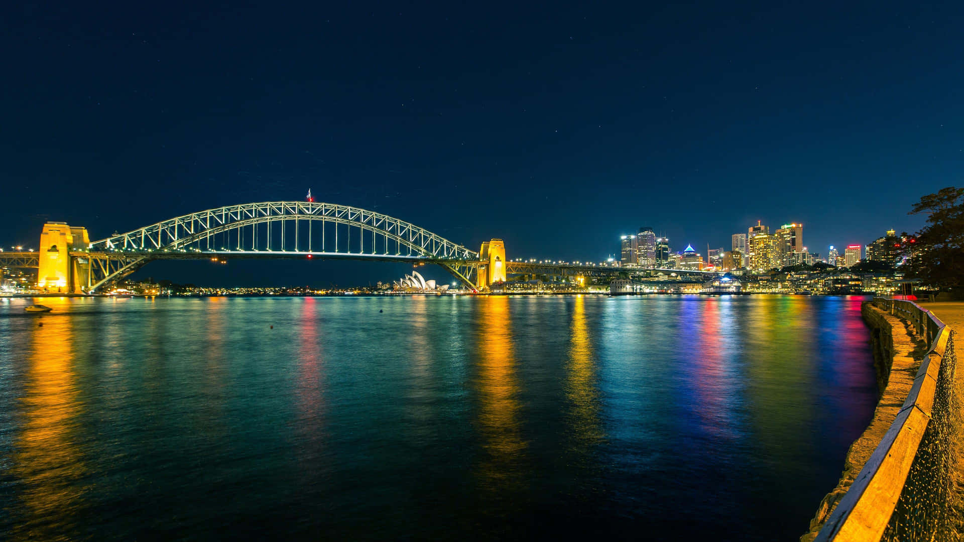 Sydney Harbour Bridge Night View.jpg Wallpaper