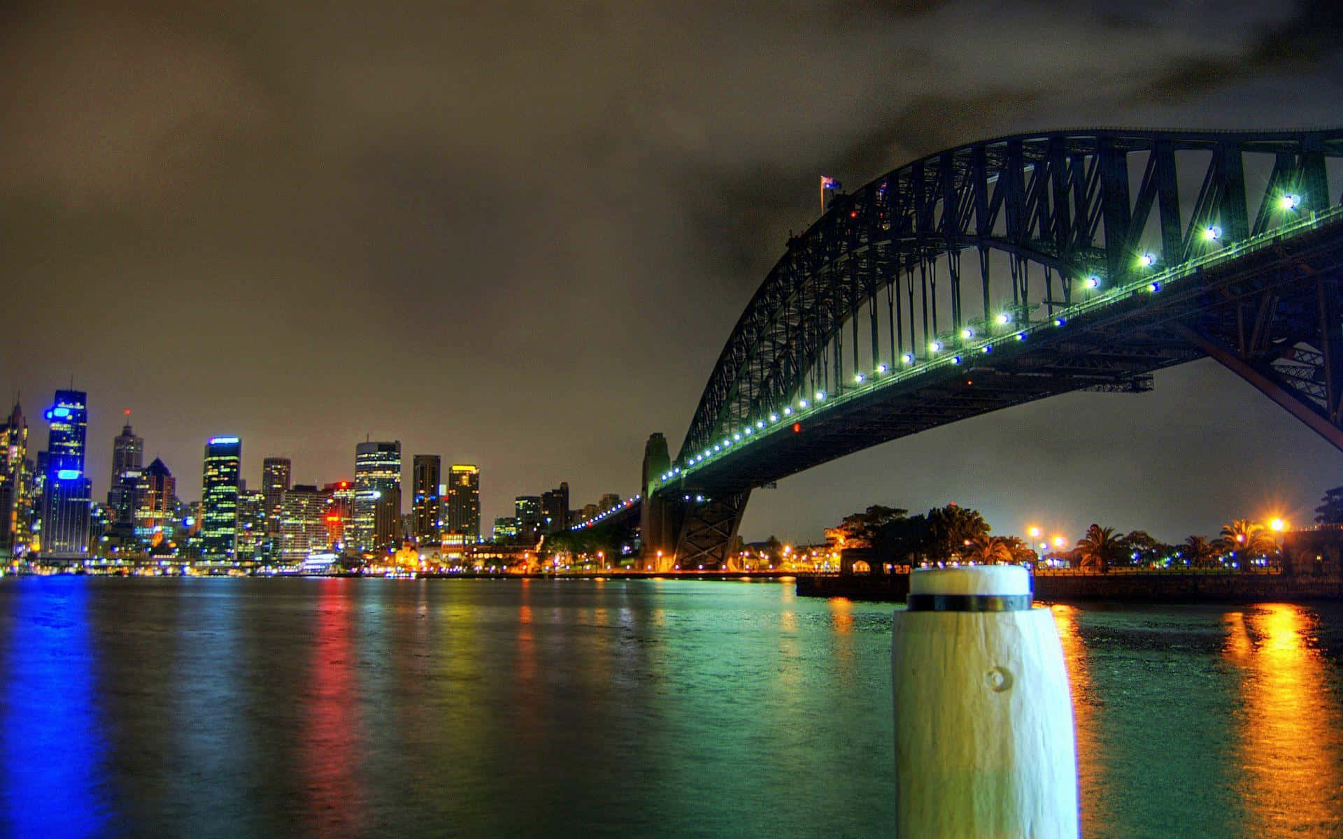 Sydney Harbour Bridge Night View Wallpaper