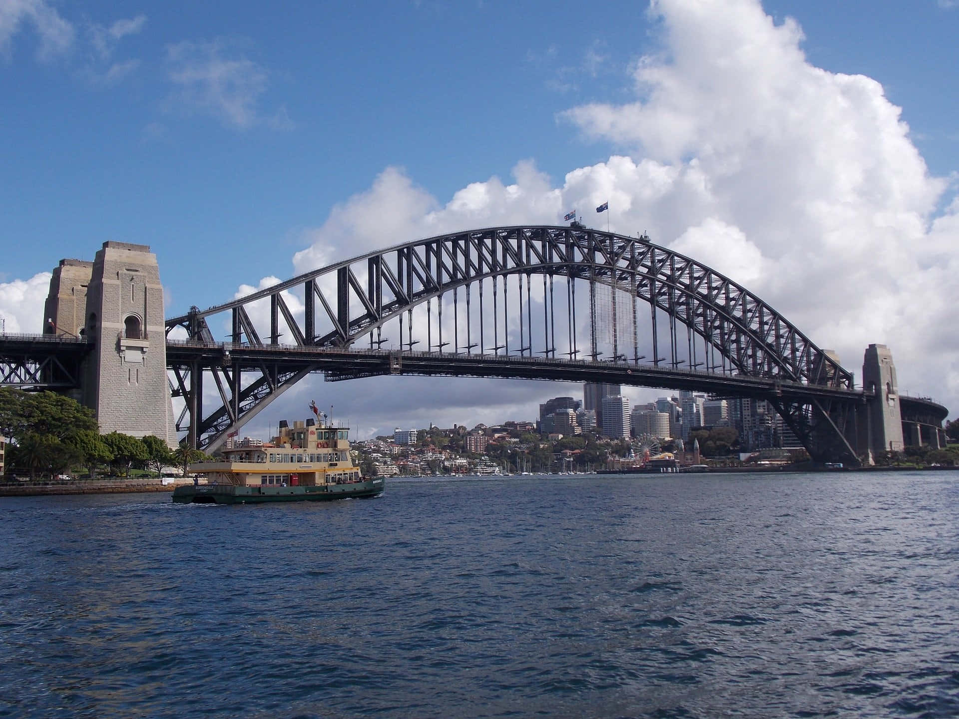 Sydney Harbour Bridgewith Ferry Wallpaper