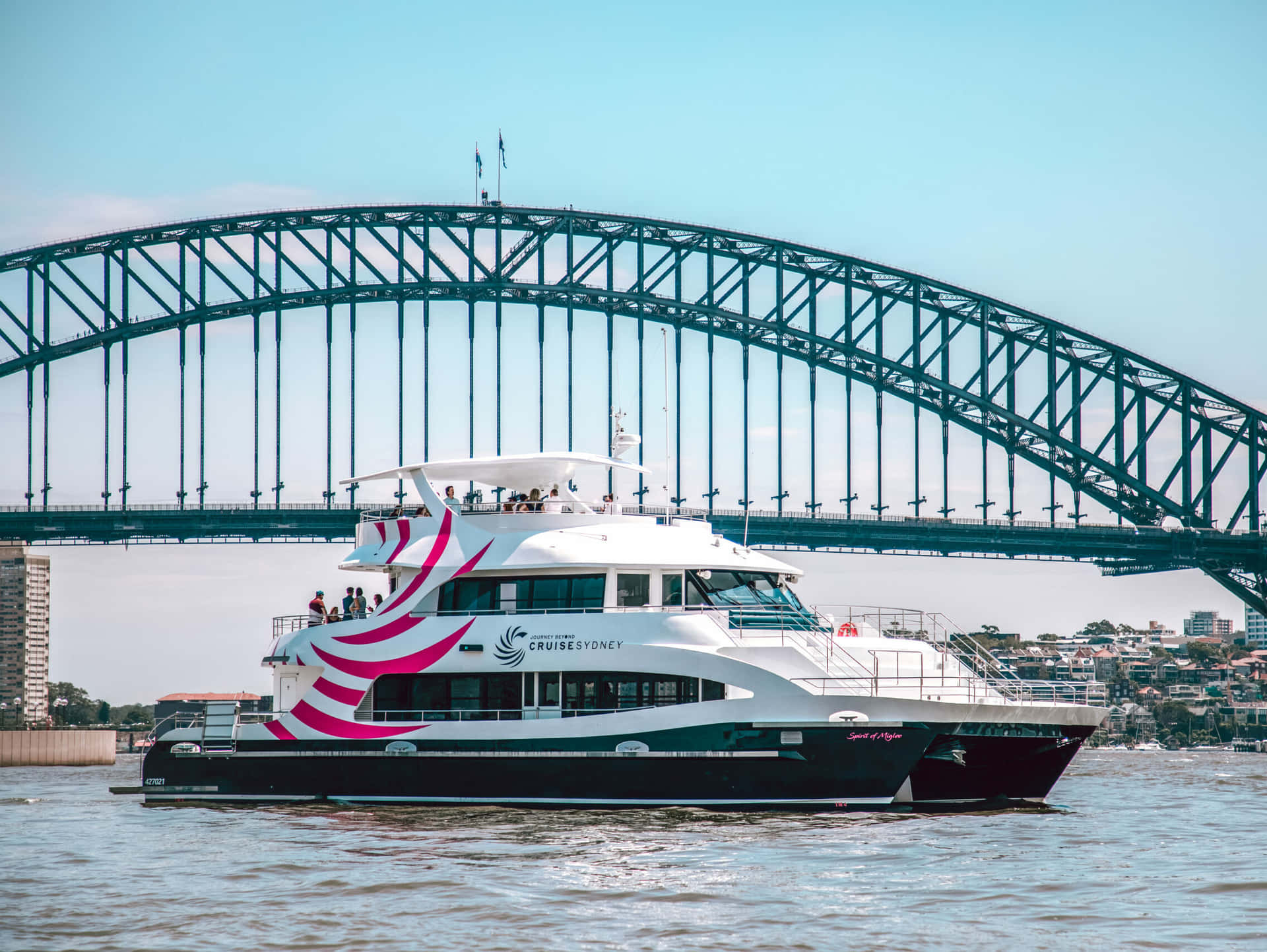 Sydney Harbour Cruise Shipand Bridge Wallpaper