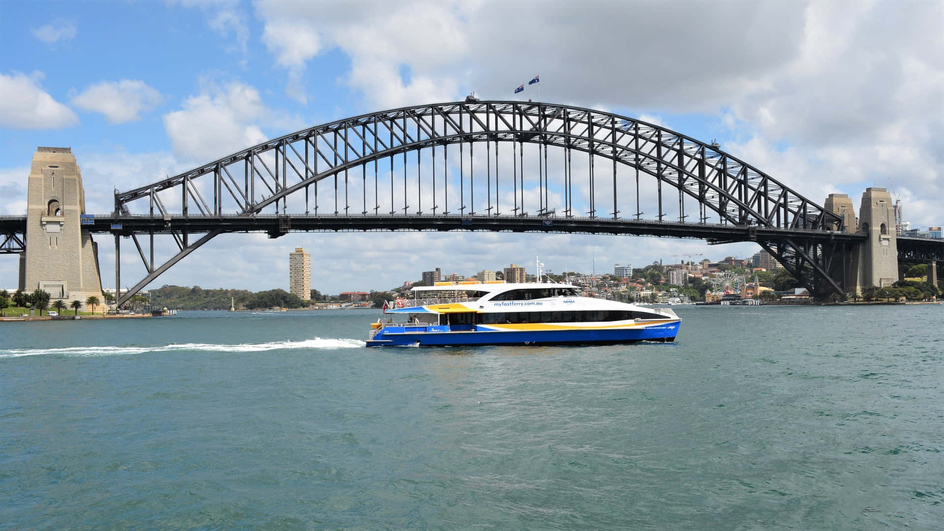 Sydney Harbour Cruisewith Bridge View Wallpaper
