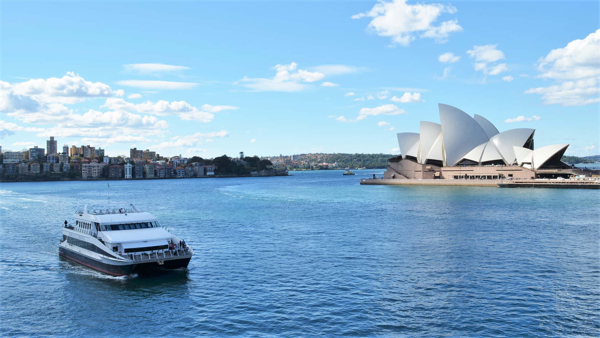 Sydney Harbour Cruisewith Opera House Wallpaper