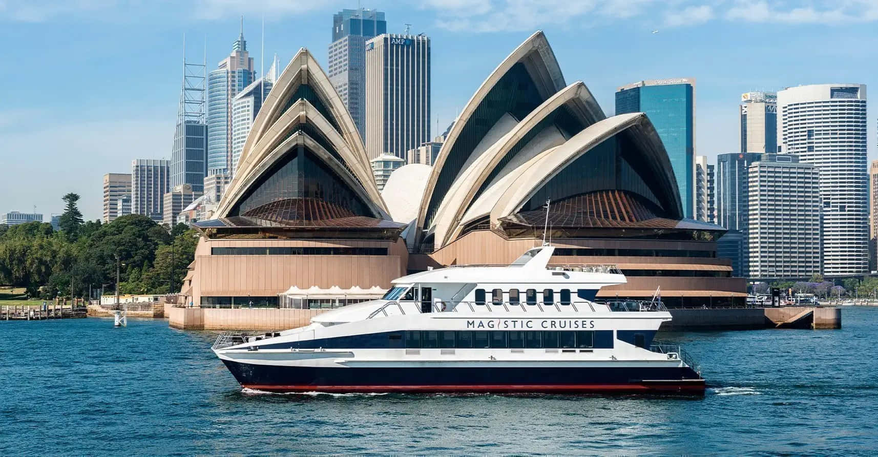 Sydney Harbour Cruisewith Opera House View Wallpaper