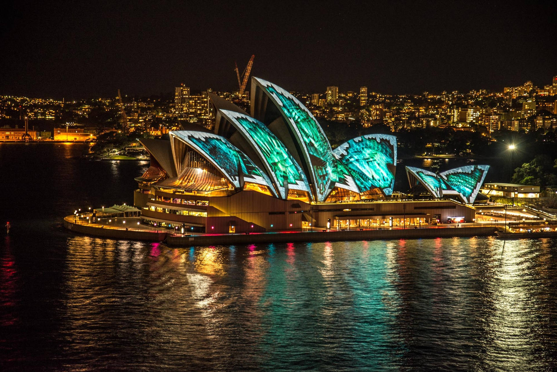 Sydney Opera City Lights Wallpaper