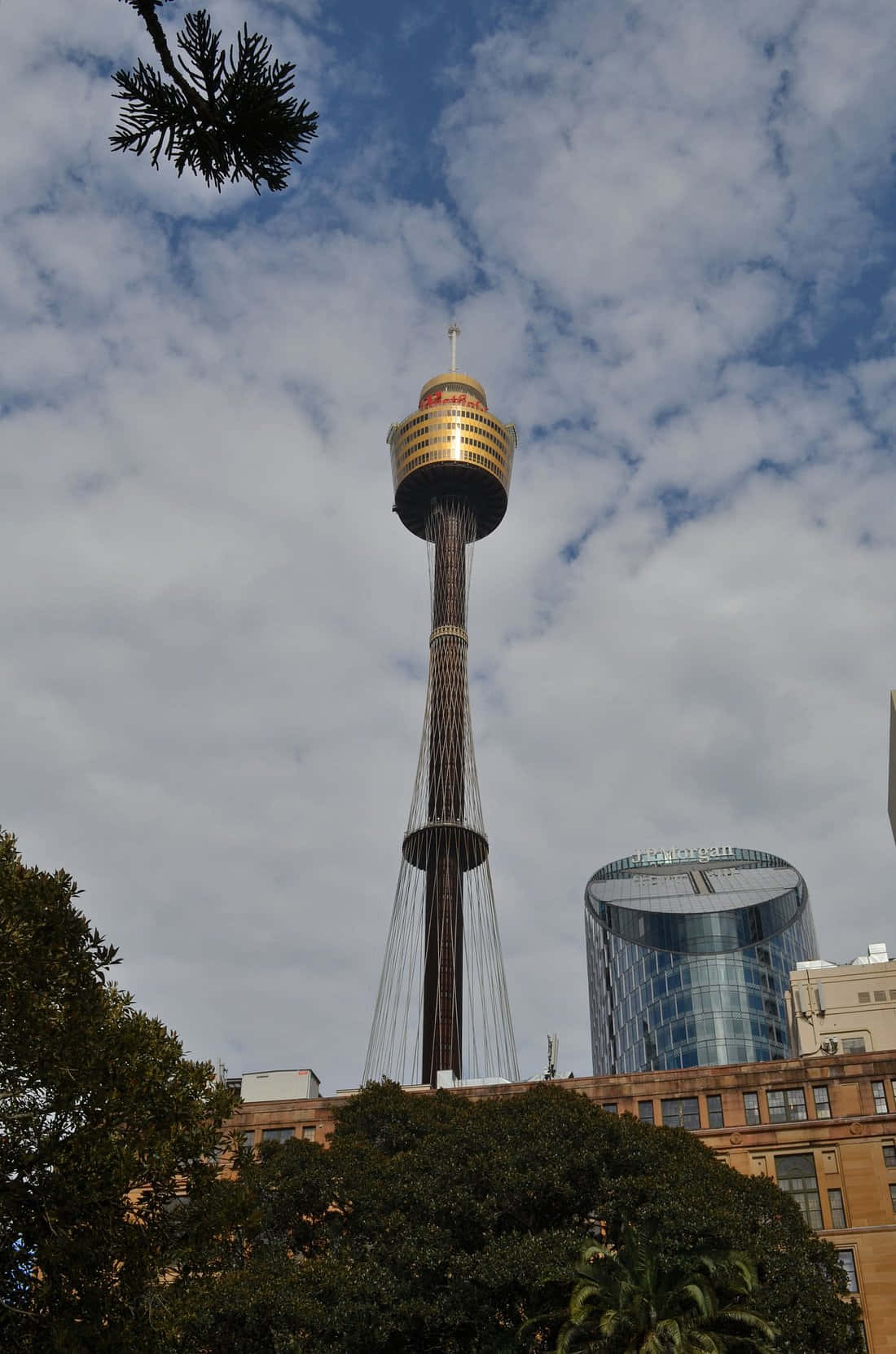 Sydney Tower Eye Against Cloudy Sky Wallpaper