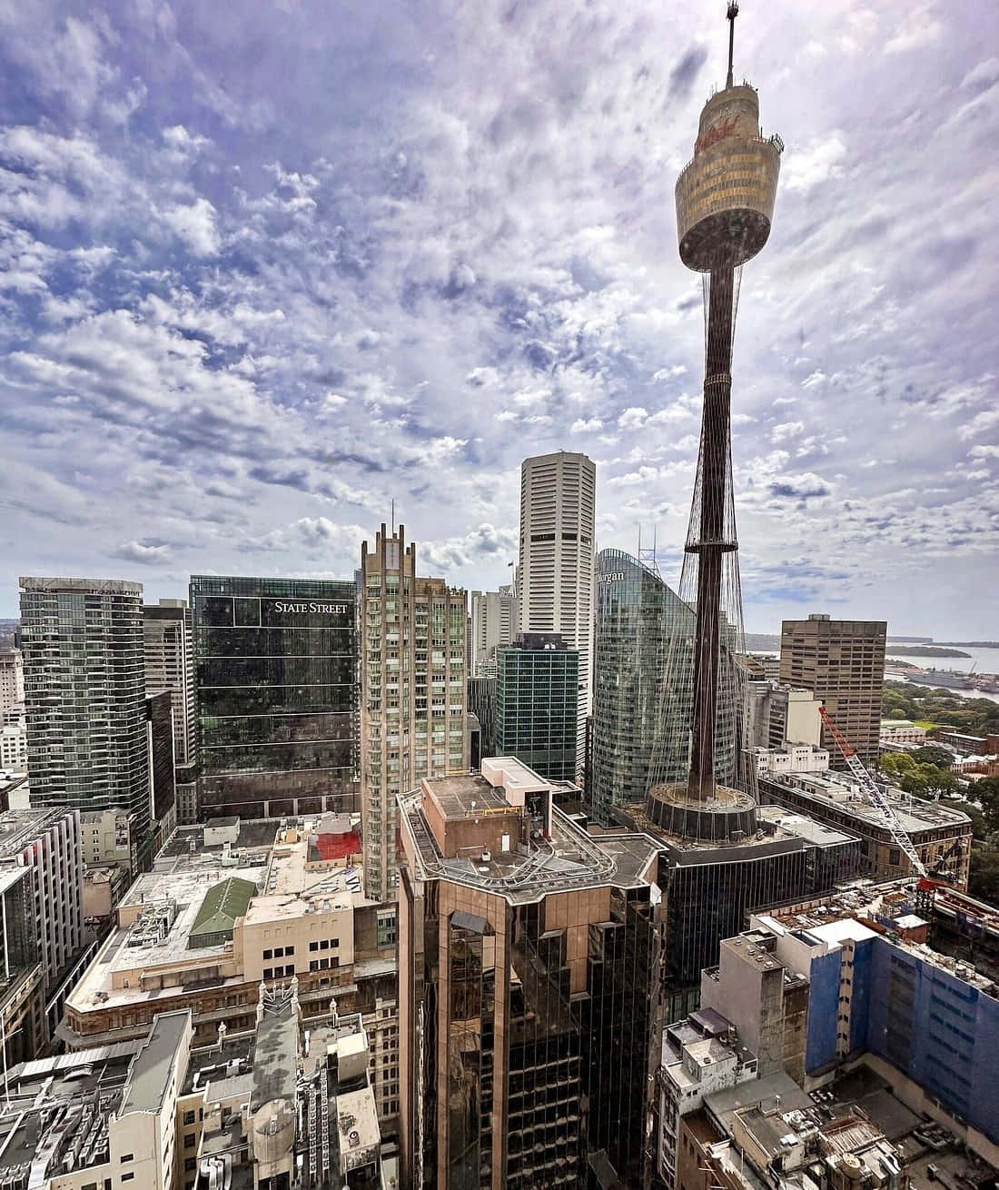 Sydney Tower Eye Overzicht Van Stadsgezicht Achtergrond