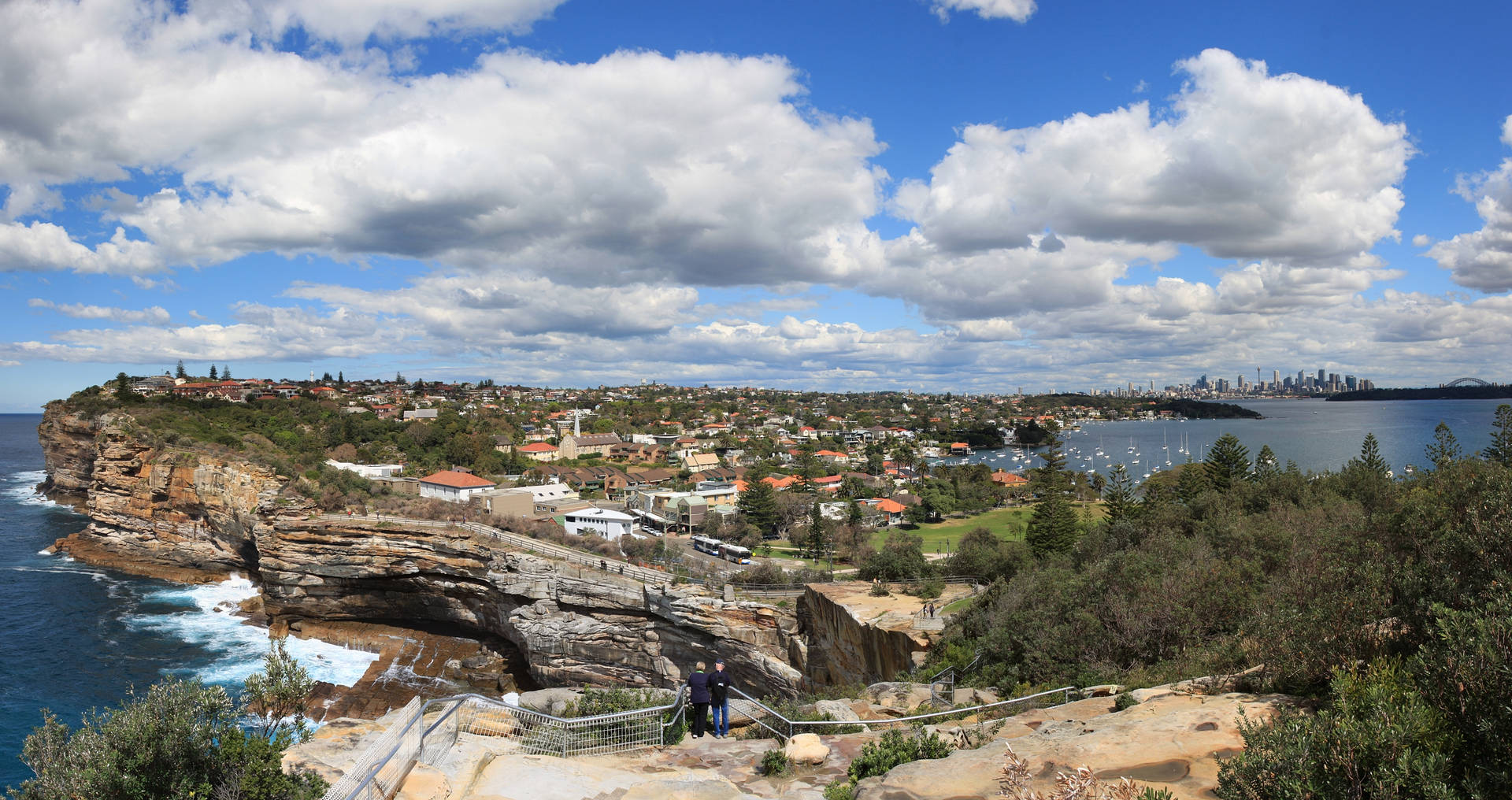 Nyde denne flotte udsigt fra Sydney's Watsons Bay tapet. Wallpaper