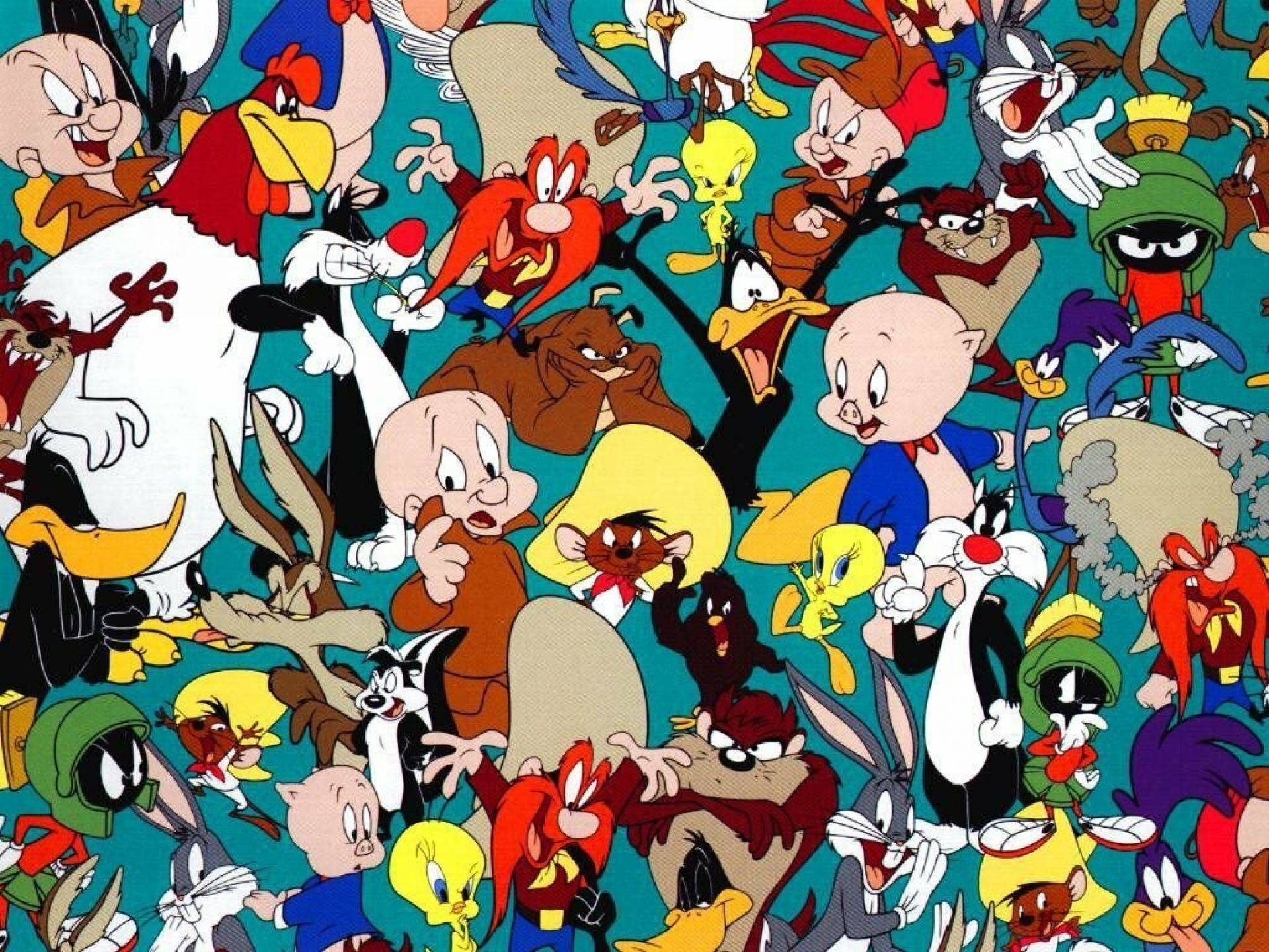 Sylvesteroch Looney Tunes-gänget Wallpaper