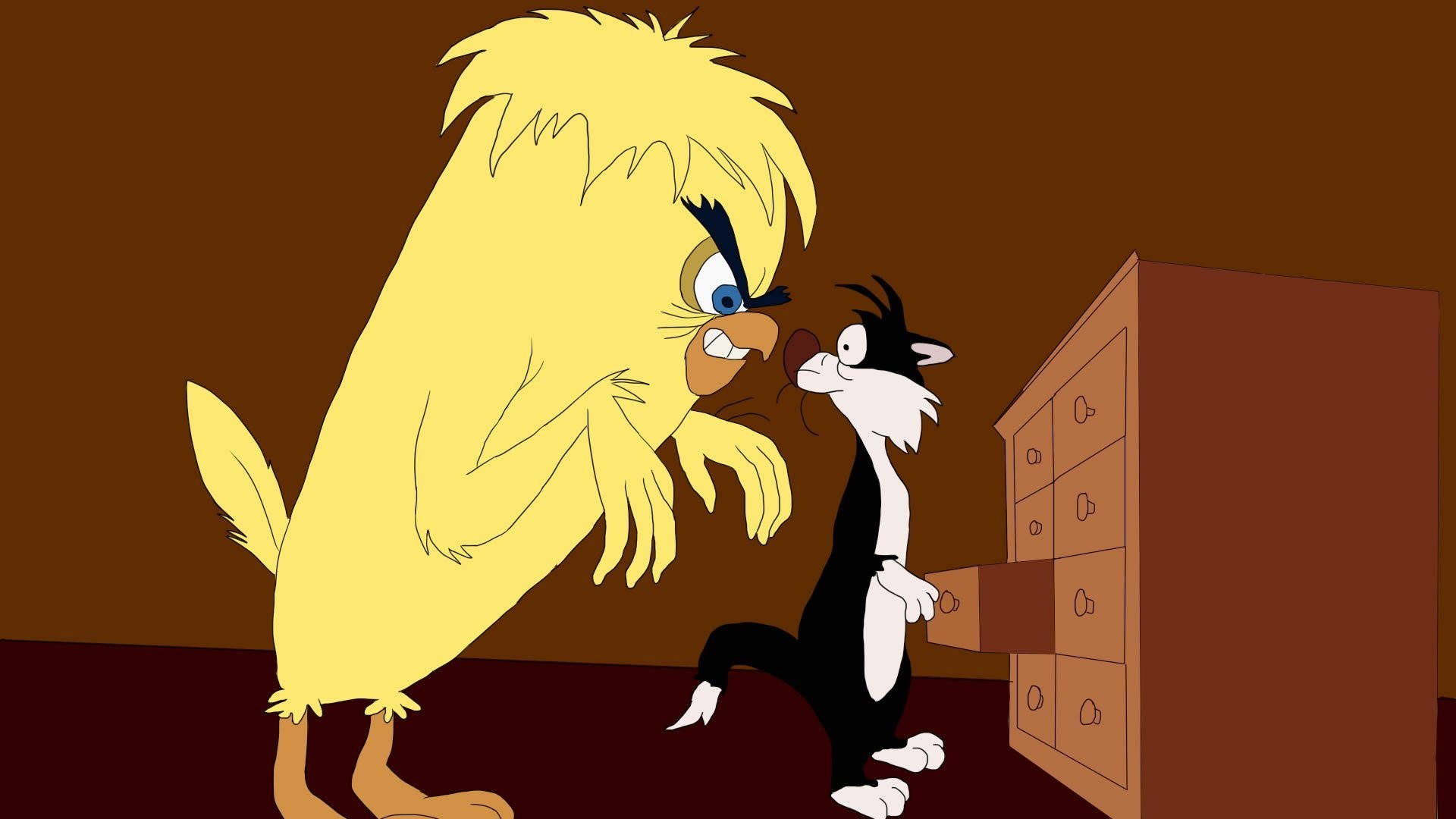 Sylvester And Monster Tweety Wallpaper