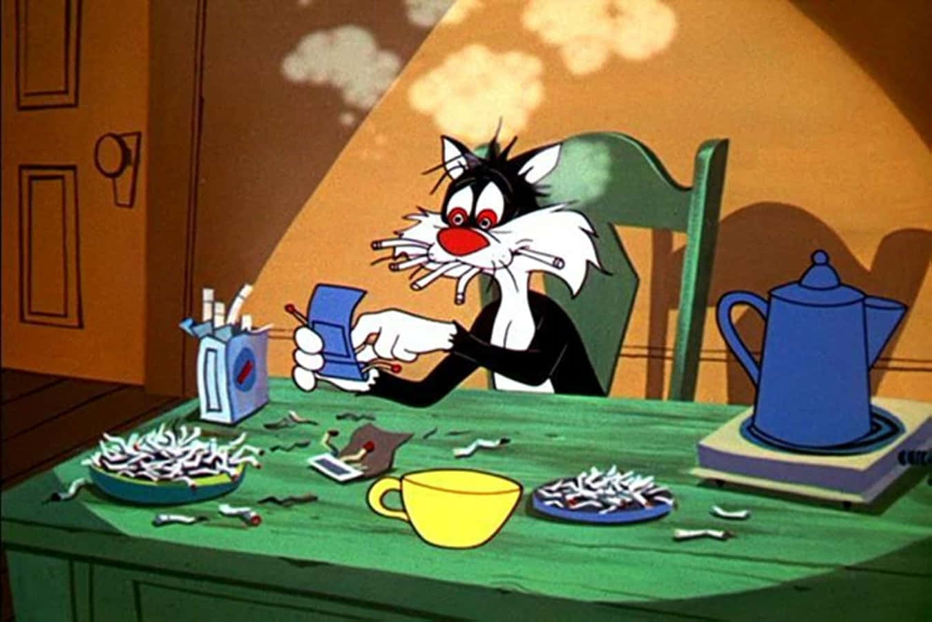 Sylvester The Cat always on the lookout for his next tasty treat
