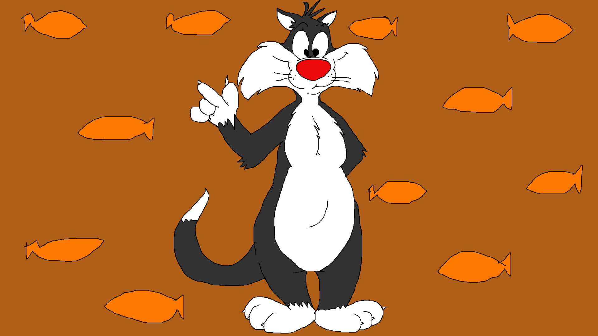 "Sylvester The Cat - having lots of fun!"