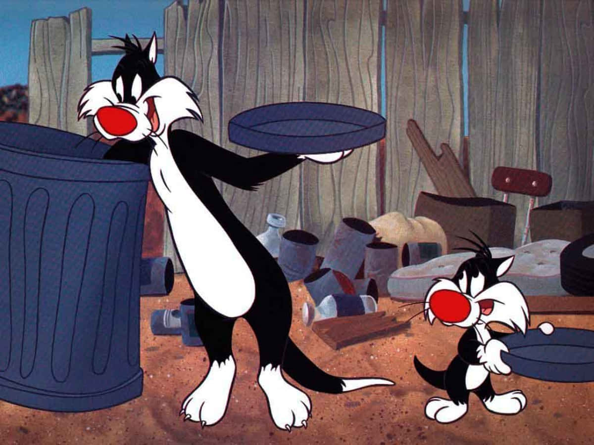 The Cunning Trickster, Sylvester The Cat, Caught In The Act Of One Of His Playful Misadventures.