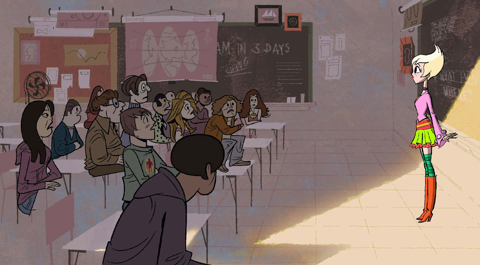 Sym Bionic Titan Classroom Scene Wallpaper