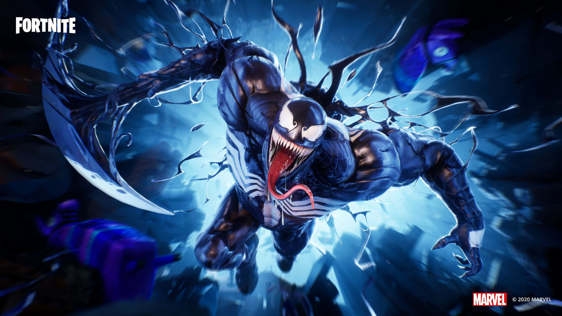 Fierce Symbiote in Action Wallpaper