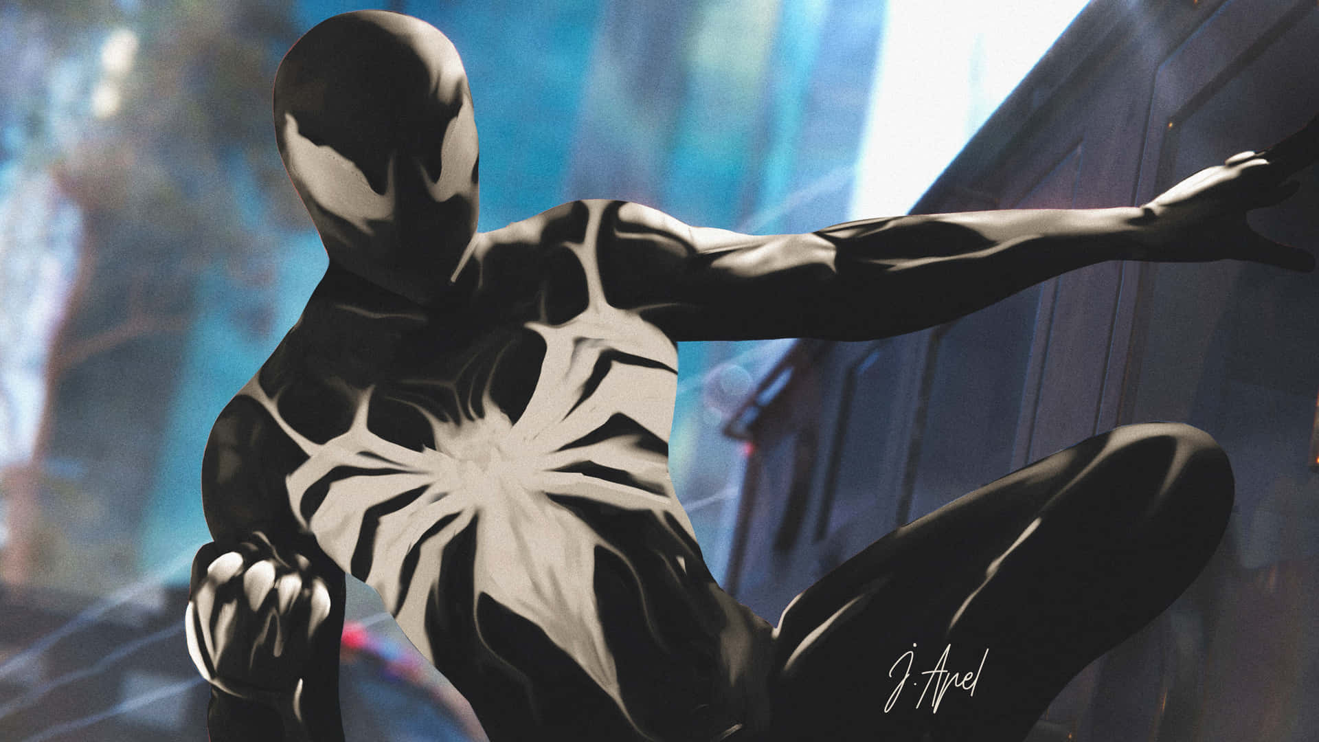 Symbiote: A Sinister Merge of Power and Darkness Wallpaper