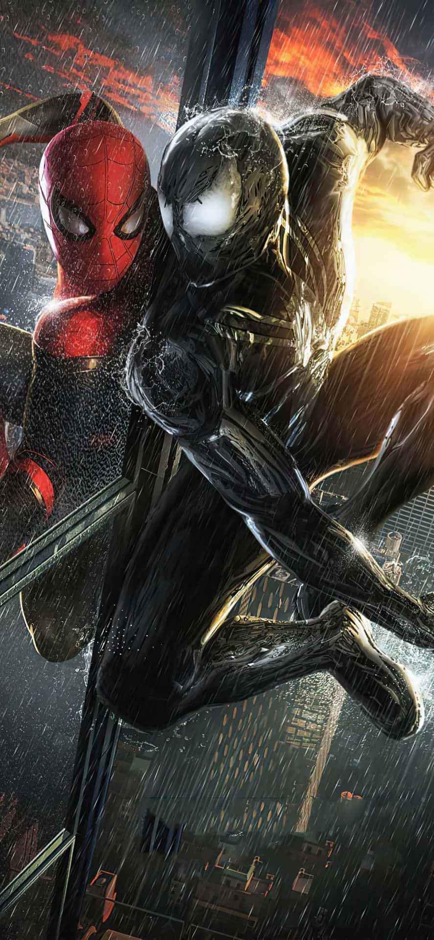 Symbiote_ Spider_ Man_and_ Red_ Spider_ Man Wallpaper
