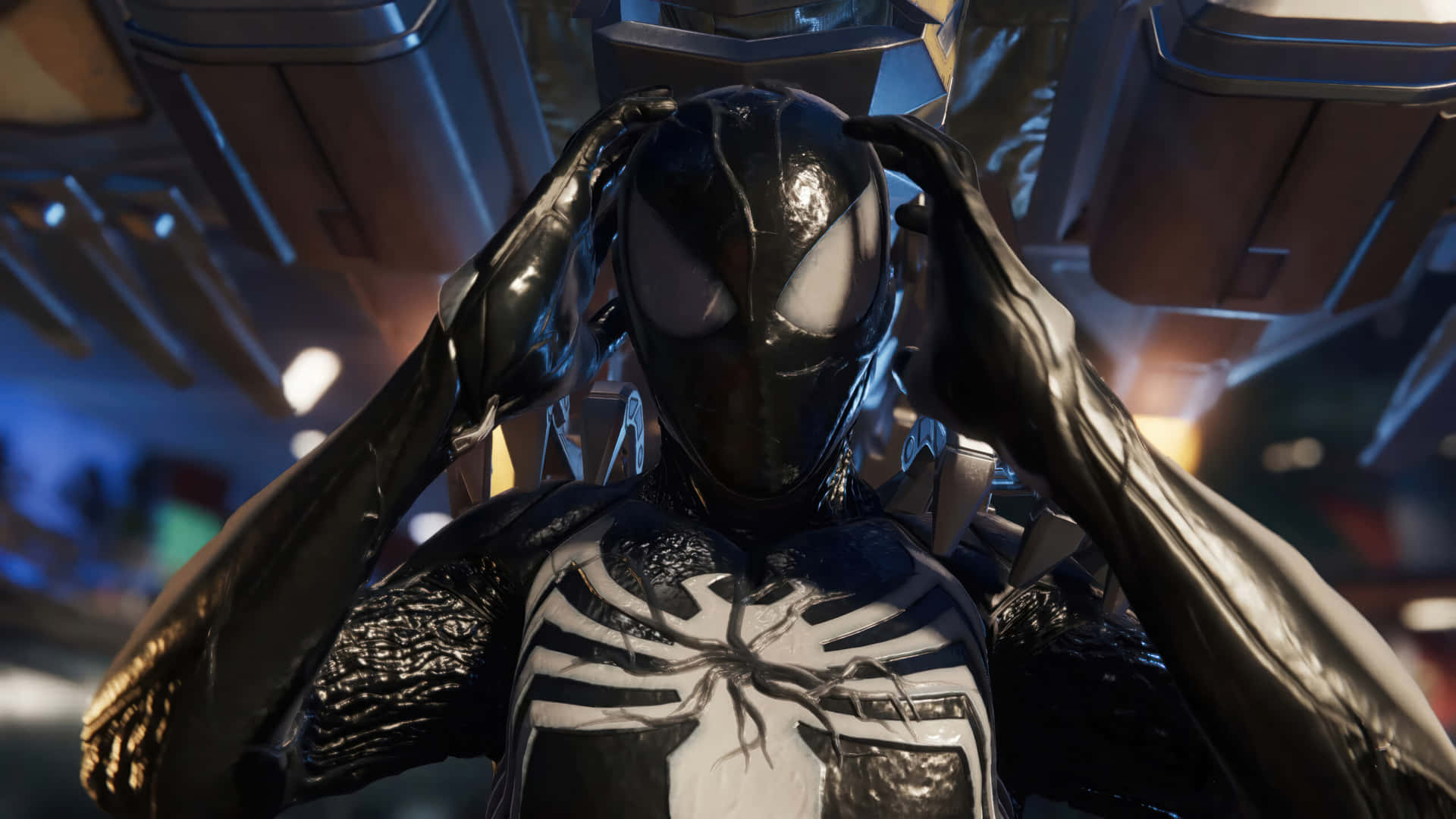Symbiote Spider Man Unmasking Wallpaper