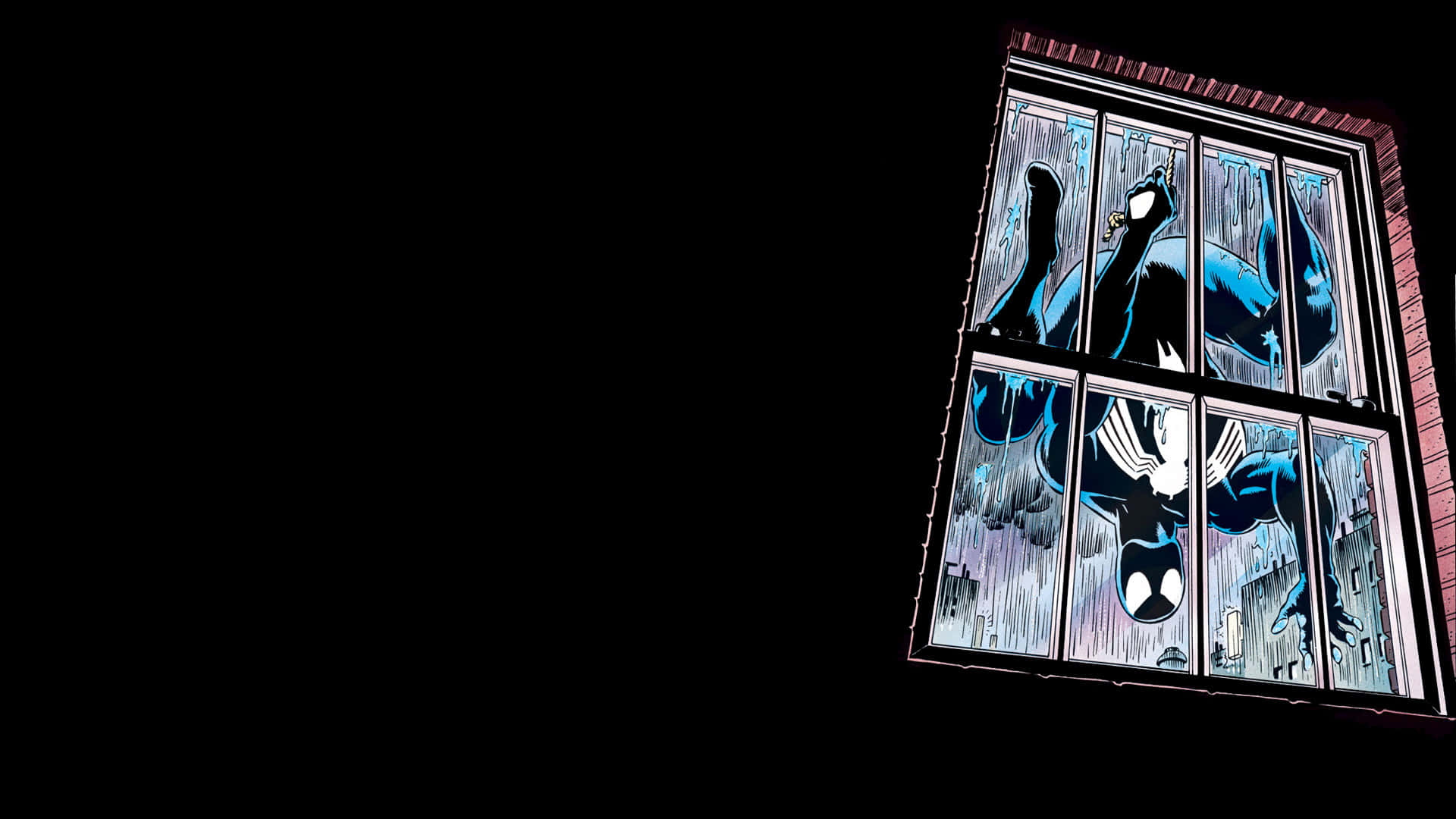 Symbiote Spider Man Window Reflection Wallpaper