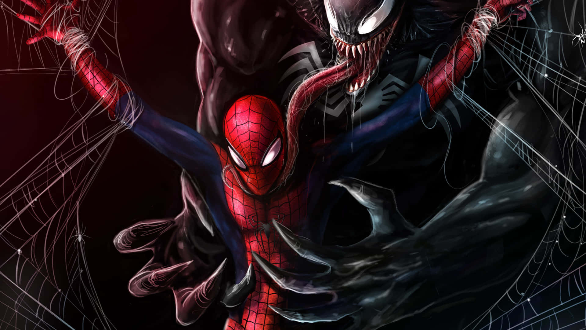 Symbiote Spider Manand Venom Wallpaper