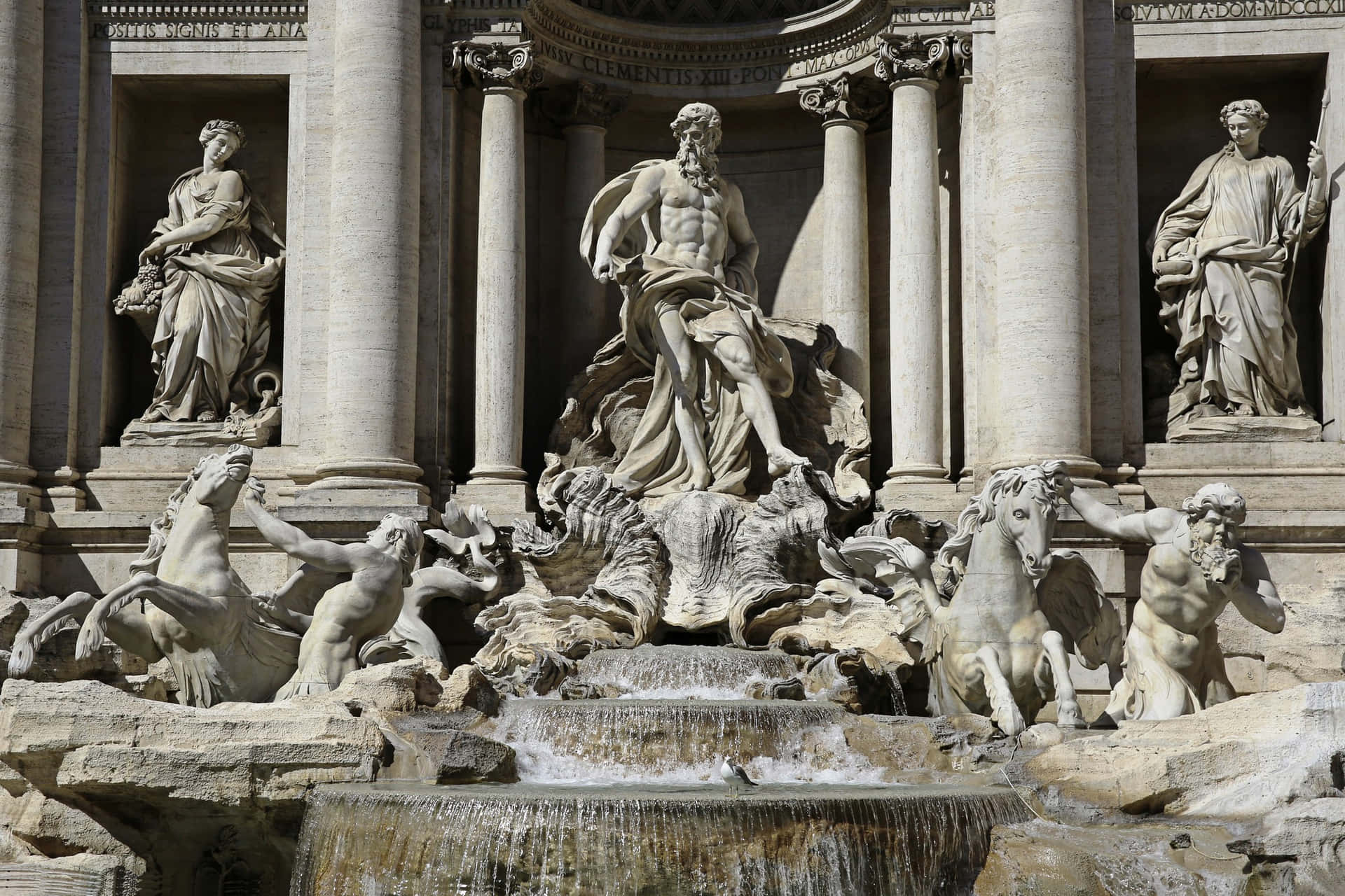Symbolic Statues At The Trevi Fountain Picture
