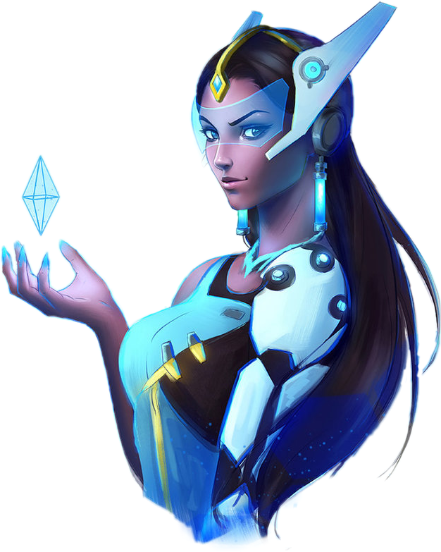 Symmetra Overwatch Character Art PNG