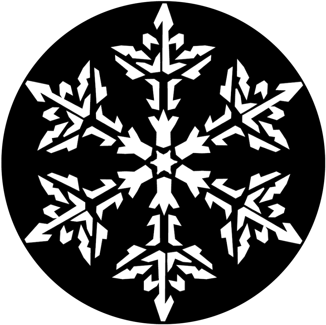 Symmetrical Snowflake Graphic PNG