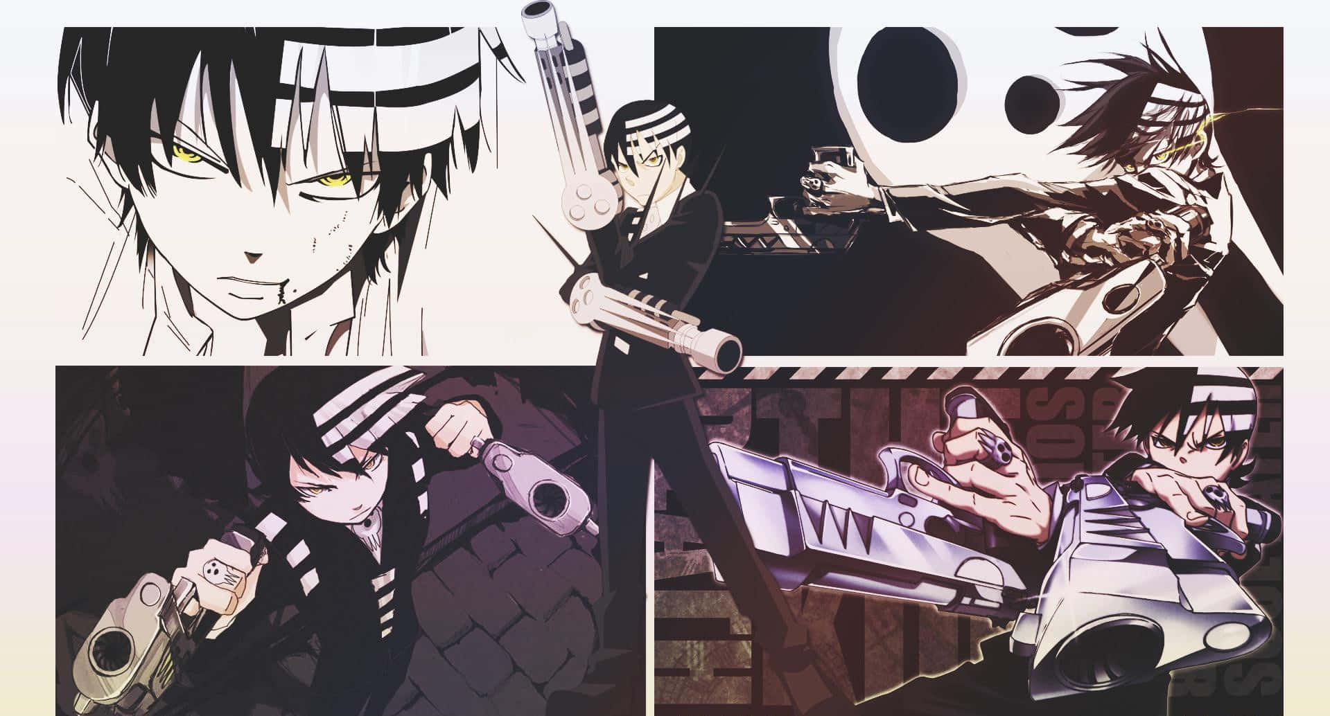 Symmetry And Power - Soul Eater Death The Kid In Action Wallpaper