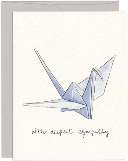 Sympathy Crane Greeting Card PNG
