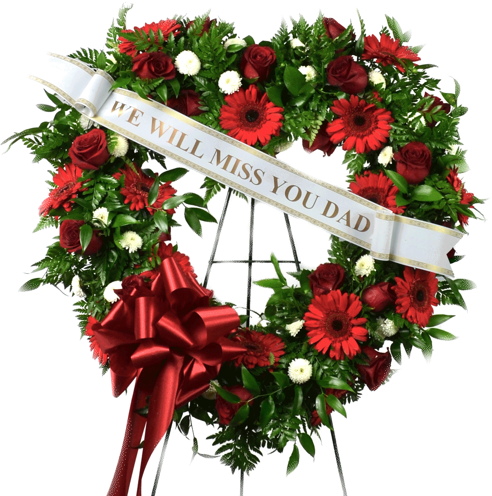 Sympathy Floral Wreath Tribute Dad PNG