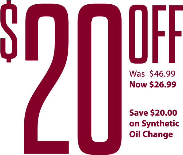 Synthetic Oil Change Discount Promotion PNG