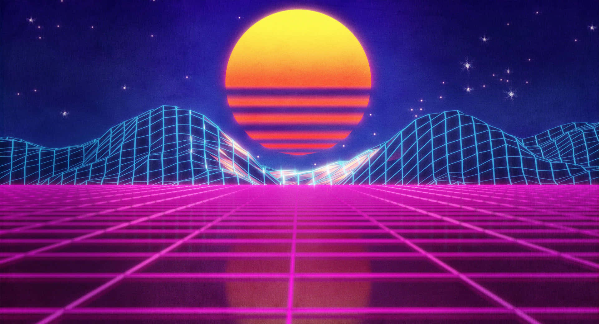 Download Synthetic Retro Wave Wallpaper | Wallpapers.com