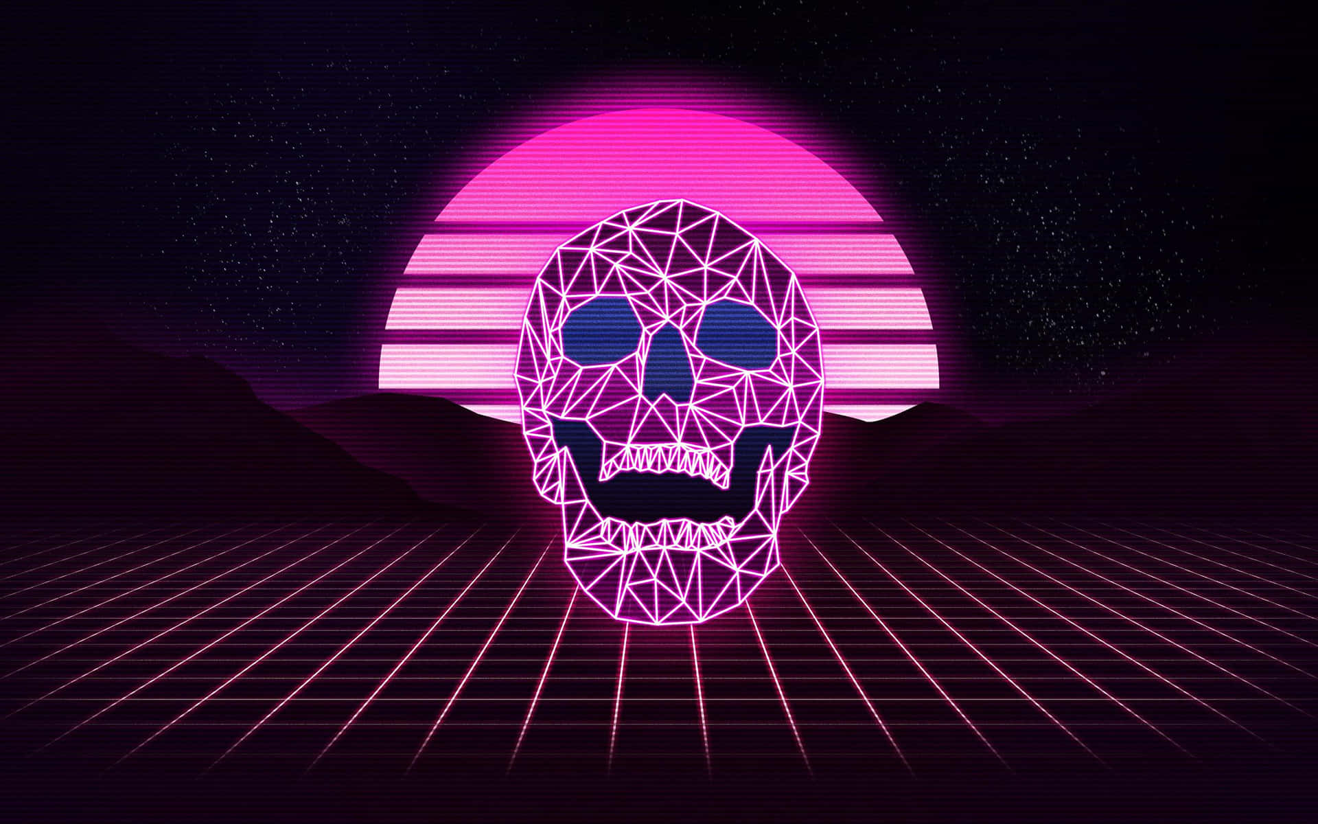 Synthwave backdrop transports you to the 80s