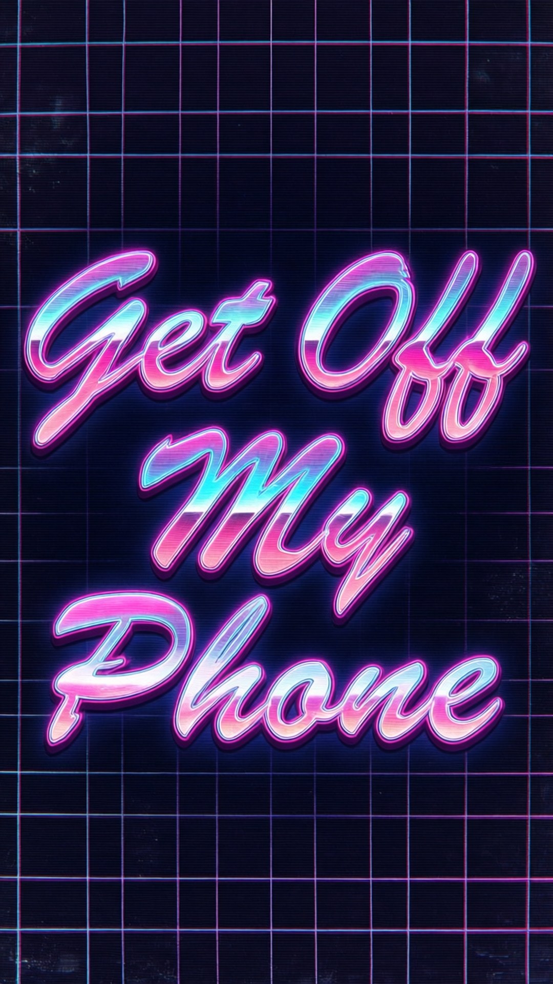 Synthwave Grid Papéis de Parede