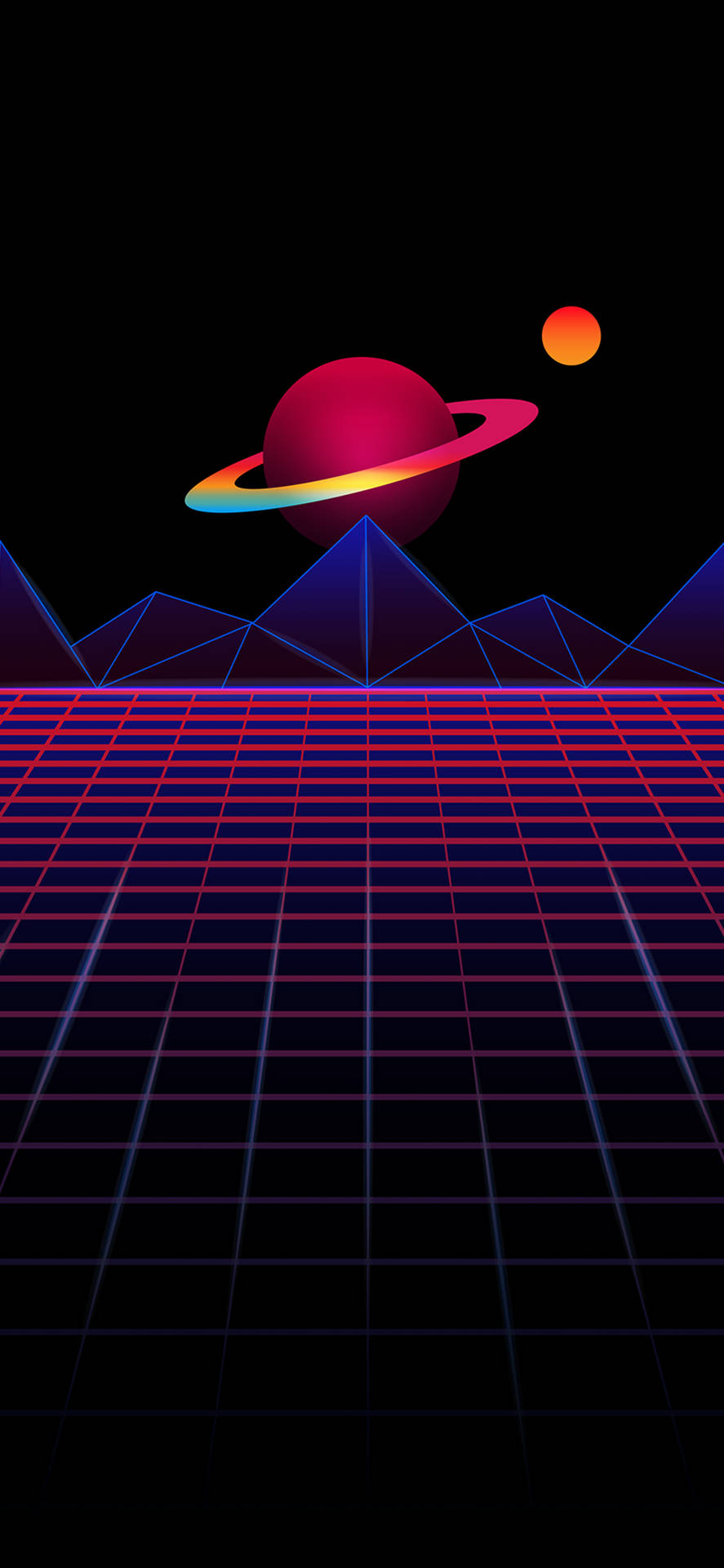 Synthwave Iphone Amoled Wallpaper